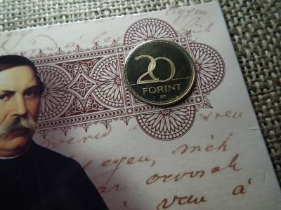 Deák Ferenc 20 forint 2003 PP , 1 lapos , sorból kivágott ! 