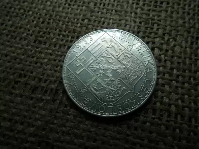 Csehszlovákia , ezüst 20 korona 1933 , Korun , 