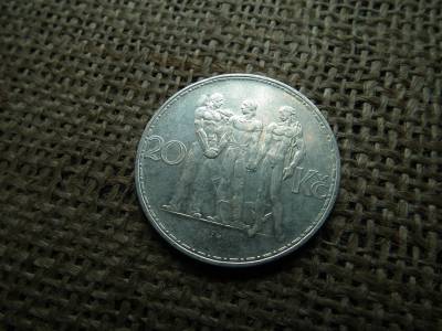 Csehszlovákia , ezüst 20 korona 1933 , Korun , 
