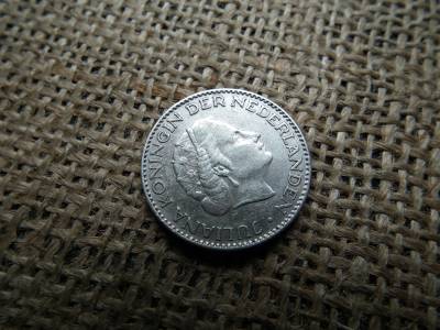 Hollandia , ezüst 1 gulden 1957