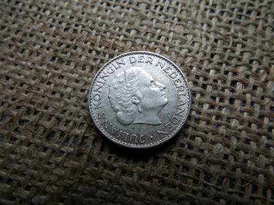 Hollandia , ezüst 1 gulden 1964