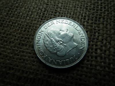 Hollandia , ezüst 2 1/2 gulden 1960