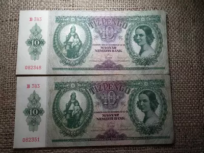 10 pengő 1936 , sorszámközeli 