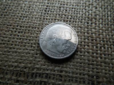 Birodalmi , ezüst 2 márka 1936 G , Horogkeresztes 