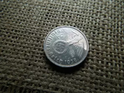 Birodalmi , ezüst 2 márka 1938 J , Horogkeresztes 
