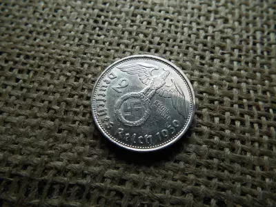 Birodalmi , ezüst 2 márka 1939 B , Horogkeresztes 