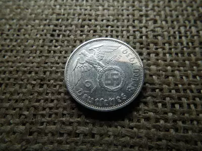 Birodalmi , ezüst 2 márka 1939 F , Horogkeresztes 