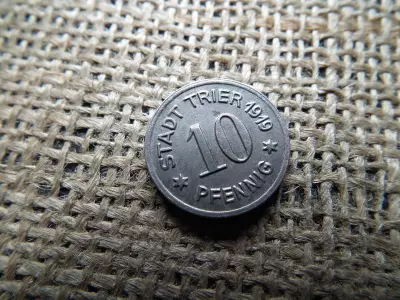 10 pfennig 1919 , Trier városa ( Rajna porosz tartomány )