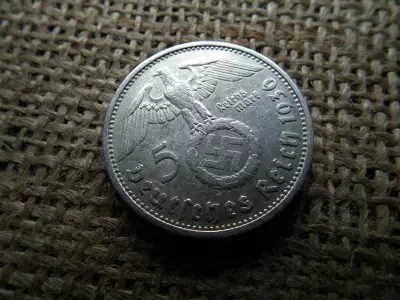 Birodalmi , ezüst 5 márka 1936 G