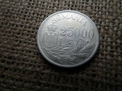 Románia , ezüst 25000 lei 1946 