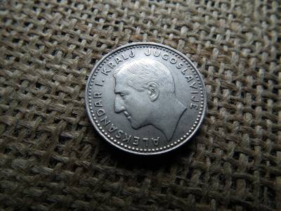 Jugoszlávia ezüst 10 dinara 1931 , dinár , Párizsi verde 