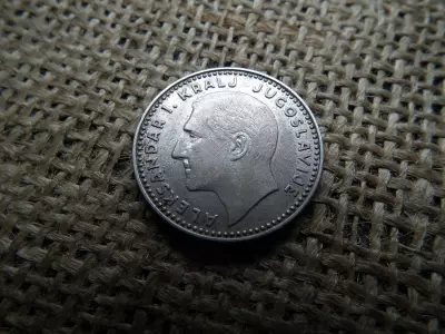 Jugoszlávia , ezüst 10 dinara 1931 , dinár 