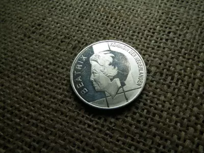 Hollandia , ezüst 10 gulden 1994 , Beatrix BE-NE-LUX szerződés