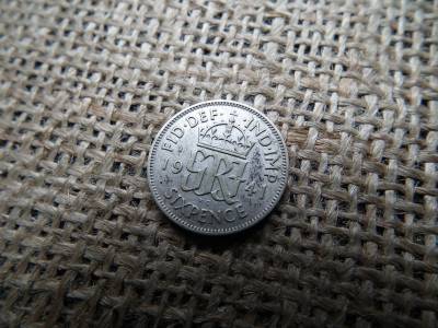 Anglia , ezüst 6 pence 1941 