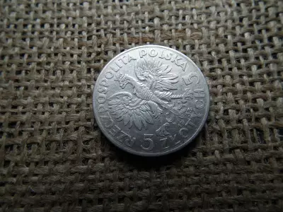 Lengyelország , ezüst  5 zloty 1933 , Zlotys Polonia 