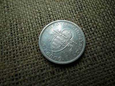 Ezüst 5 pengő 1938 ,  Szent István