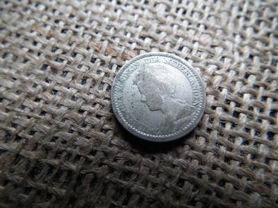 Hollandia , ezüst 25 cent 1913 , cents 