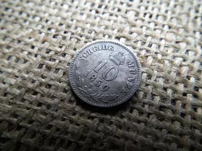 Ezüst 10 krajcár 1859 V , Velence 