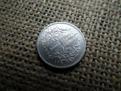 Ezüst 1 korona 1916 , corona 