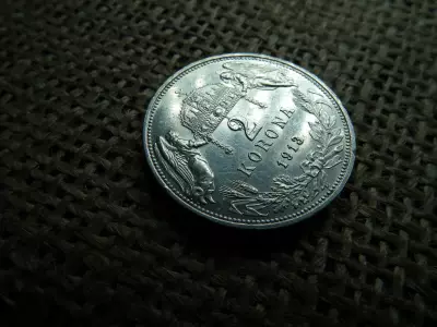 Ezüst 2 korona 1913 KB , nagyon szép 