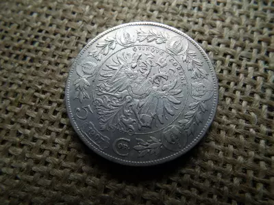 Ezüst 5 corona 1907 , korona 