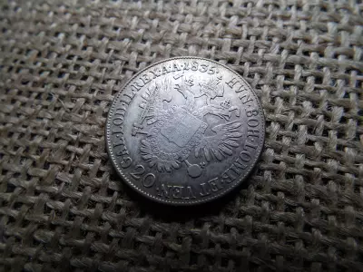 Ferenc , ezüst 20 krajcár 1835 B , nagyon szép 