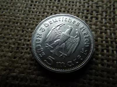 Birodalmi ezüst 5 márka 1935 D