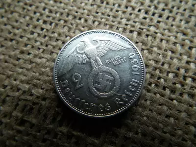 Birodalmi ezüst 2 márka 1936 J , ritka !  reichsmark