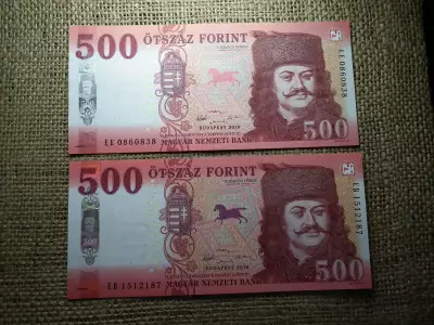 500 forint 2018 EE , 2 db sorszámkövető , UNC