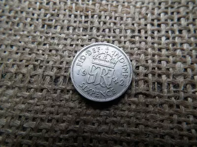 Ezüst 6 pence 1942 