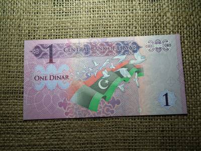 Líbia 1 dinar 2013 UNC , C1 Líbia 1 dinar 2013 UNC , C1