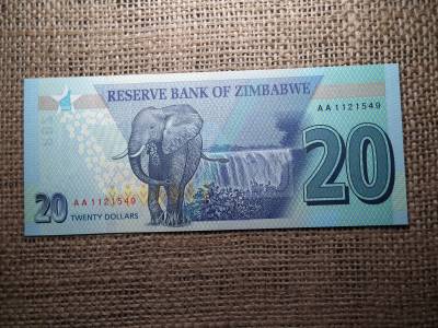 Zimbabwe 20 dollars 2020 UNC , C1 Zimbabwe 20 dollars 2020 UNC , C1