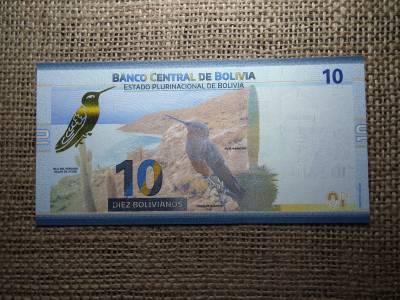Bolívia 10 bolivianos 2019 UNC , C1 Bolívia 10 bolivianos 2019 UNC , C1