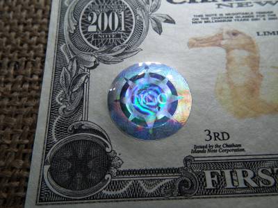 Új Zéland , Chatham Islands 3 dollars 2001 UNC , C1 Új Zéland , Chatham Islands 3 dollars 2001 UNC , C1