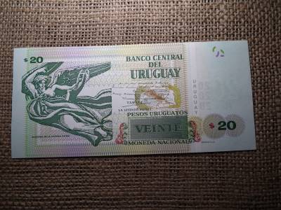 Uruguay 20 pesos 2015 UNC , C1 Uruguay 20 pesos 2015 UNC , C1