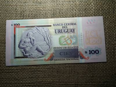 Uruguay 100 pesos 2015 UNC , C1 Uruguay 100 pesos 2015 UNC , C1
