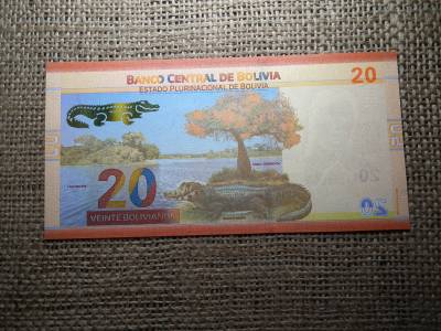 Bolívia 20 bolivianos 2019 UNC , C1 Bolívia 20 bolivianos 2019 UNC , C1