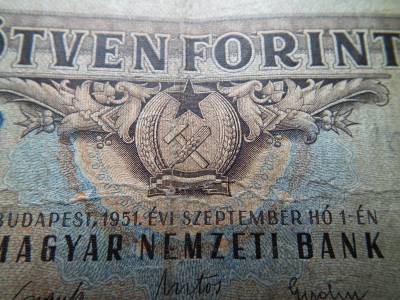 50 forint 1951 , Rákosi címer , ritka 