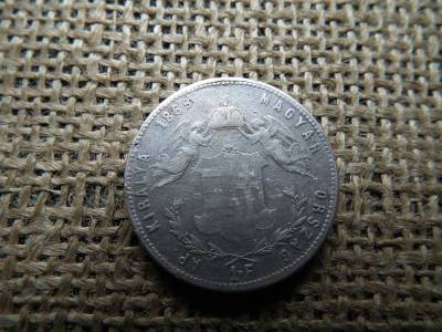 Ezüst 1 forint 1869 KB 