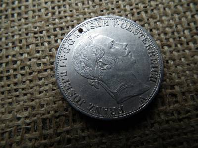 Ezüst Vereinsthaler 1858 A , Bécs , Ferenc József , gyönyörű darab , de lukas  Ezüst Vereinsthaler 1858 A , Bécs , Ferenc József , gyönyörű darab , de lukas