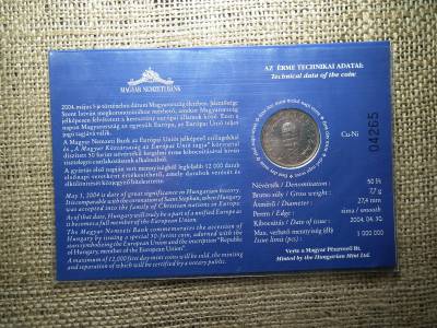 50 Forint 2004 - EU Tagság - első napi veret  50 Forint 2004 - EU Tagság - első napi veret