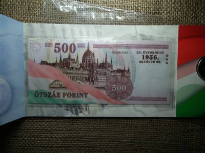 AZ 1956-OS FORRADALOM 50.ÉVFORDULÓJA , 50 FORINT 2006 +500 FORINT 2006 PÁR DÍSZCSOMAGOLÁSBAN UNC , alacsonyabb sorszám  AZ 1956-OS FORRADALOM 50.ÉVFORDULÓJA , 50 FORINT 2006 +500 FORINT 2006 PÁR DÍSZCSOMAGOLÁSBAN UNC , alacsonyabb sorszám