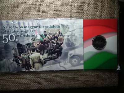 AZ 1956-OS FORRADALOM 50.ÉVFORDULÓJA , 50 FORINT 2006 +500 FORINT 2006 PÁR DÍSZCSOMAGOLÁSBAN UNC , alacsonyabb sorszám 