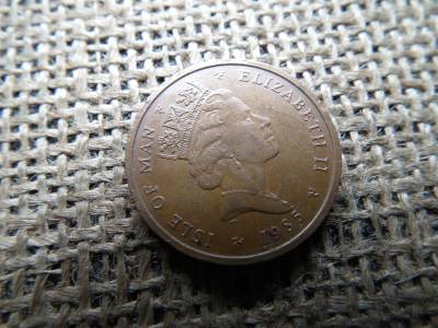 Man - Szigetek 2 penny 1985 , pence . vándorsólyom Man - Szigetek 2 penny 1985 , pence . vándorsólyom