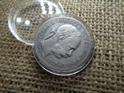 Ferenc József , ezüst 1 forint 1884 KB , Körmöcbánya  Ferenc József , ezüst 1 forint 1884 KB , Körmöcbánya