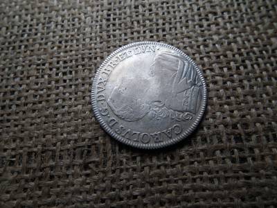 Braunschweig-Wolfenbüttel Fejedelemség , ezüst 2/3 Thaler 1764 - I. Károly , tallér , ritka ! Verdehibás . Carolus , O betű az R alatt  Braunschweig-Wolfenbüttel Fejedelemség , ezüst 2/3 Thaler 1764 - I. Károly , tallér , ritka ! Verdehibás . Carolus , O betű az R alatt