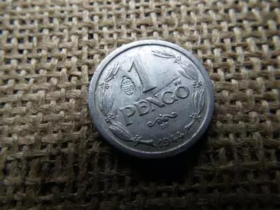 1 pengő 1944 , Magyar címer  beütéssel , ellen-jeggyel 