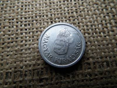 1 pengő 1944 , Magyar címer  beütéssel , ellen-jeggyel  1 pengő 1944 , Magyar címer  beütéssel , ellen-jeggyel