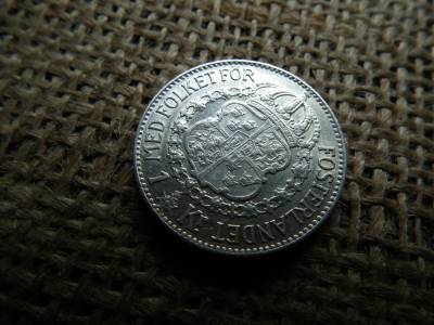 Svédország , ezüst 1 korona 1939 , V. Gusztáv Svédország , ezüst 1 korona 1939 , V. Gusztáv