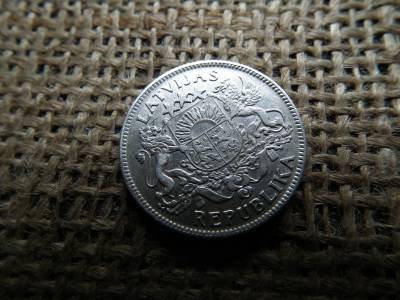 Lettország ezüst 1 lats 1924  Lettország ezüst 1 lats 1924